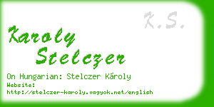 karoly stelczer business card